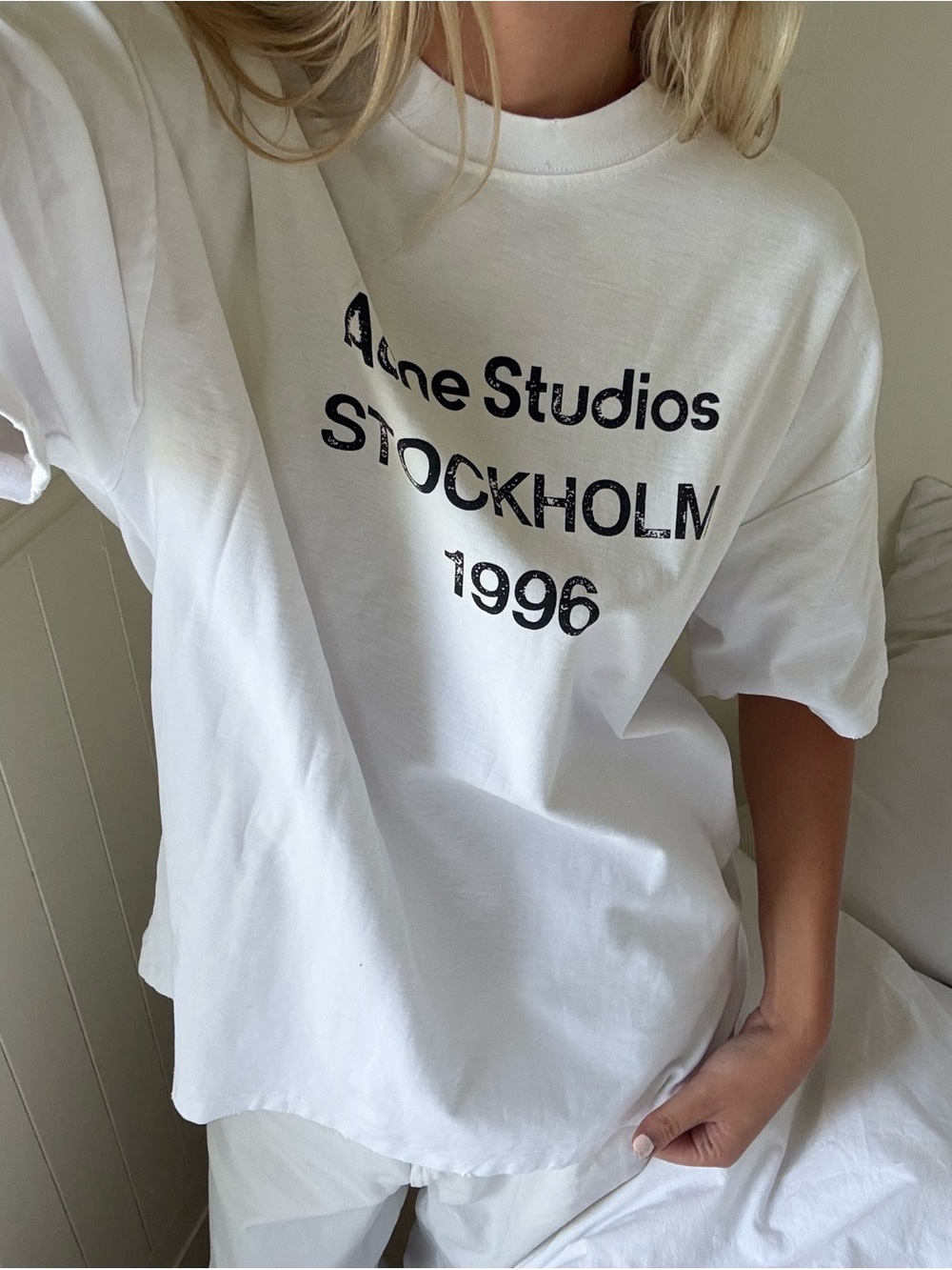 Acne Studios sprayed logo tee 1996